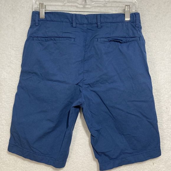 Theory Shorts Mens 28 Blue Zaine Flat Front Performance Chino Golf Casual - Picture 5 of 7